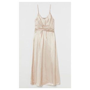 Wrap Detail Satin Dress